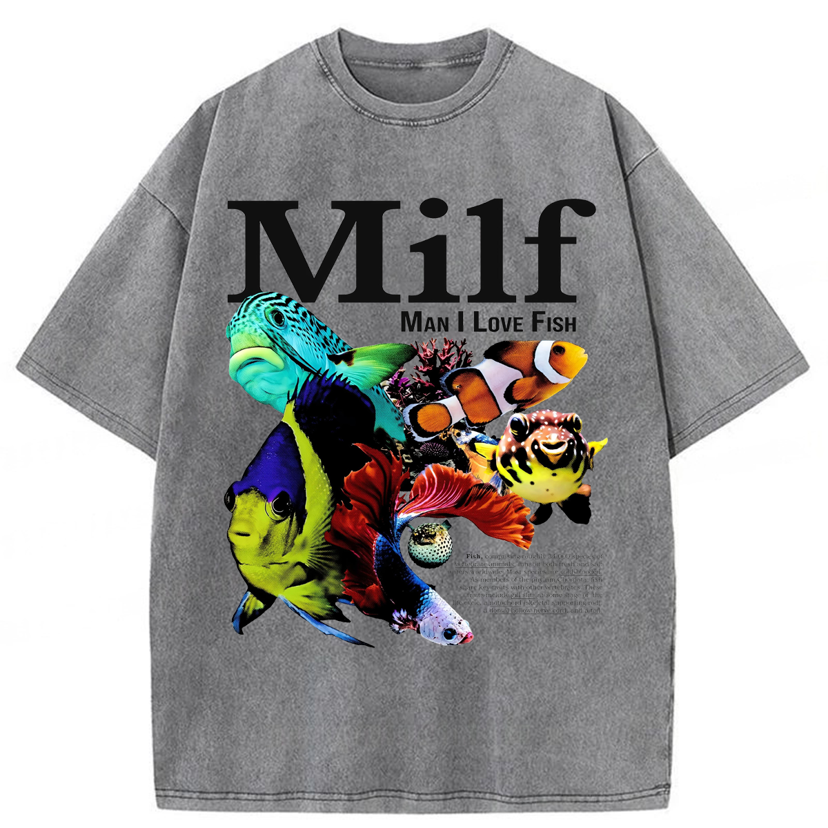 Tokyoviva Man I Love Fish Washed T-shirt