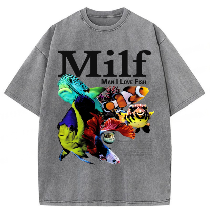 Tokyoviva Man I Love Fish Washed T-shirt