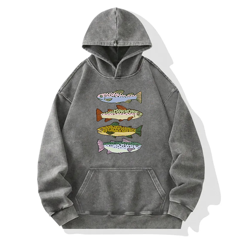 Unique Fish Washed Hoodie