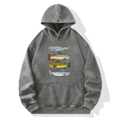 Unique Fish Washed Hoodie