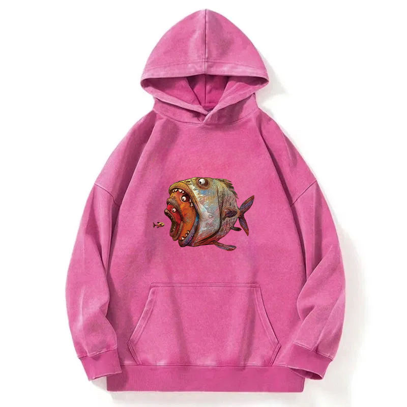 Devourer Fish Washed Hoodie