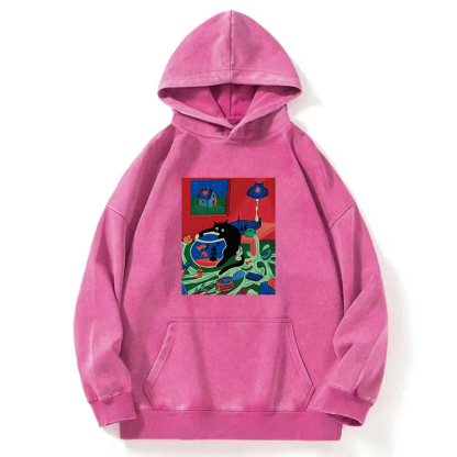 A Corner Of Cat's Life Washed Hoodie