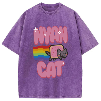 Nyan Cat Pride Washed T-Shirt