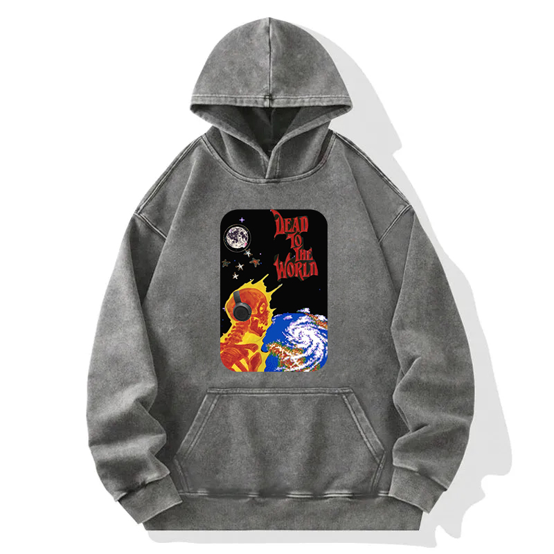 Dead To The World Washed Hoodie