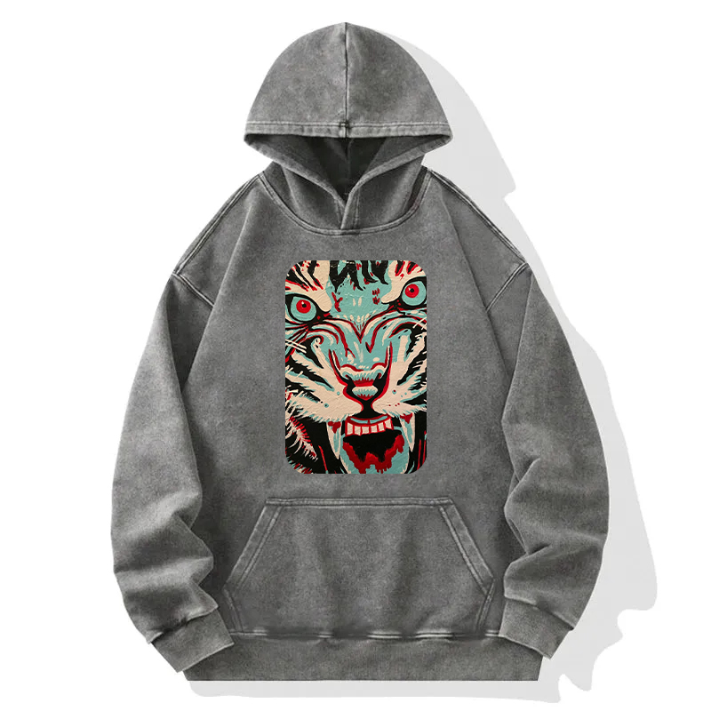 The Angry Tiger Washed Hoodie