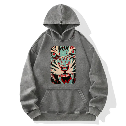 The Angry Tiger Washed Hoodie