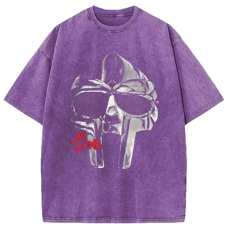 Mf DOOM Halftone Illustration Washed T-Shirt