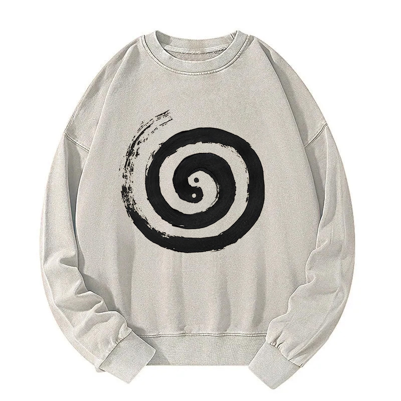 The Tai Chi Yin Yang Cycle of Life Washed Sweatshirt