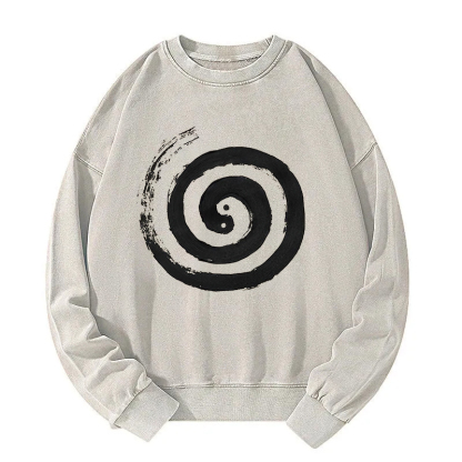 The Tai Chi Yin Yang Cycle of Life Washed Sweatshirt