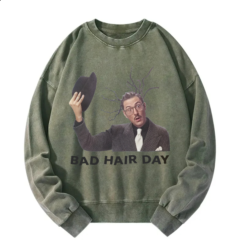Bad Hair Day Washed Sweatshirt