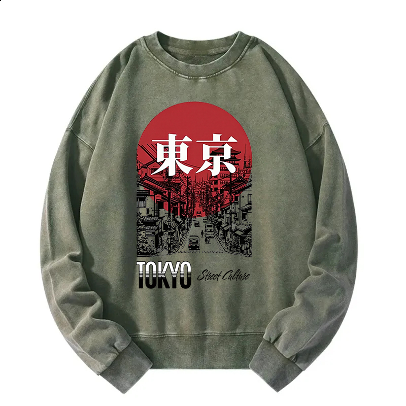 Tokyo Urban Street Washed Sweatshirt