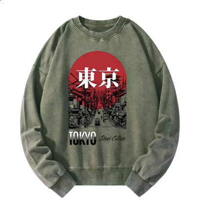 Tokyo Urban Street Washed Sweatshirt