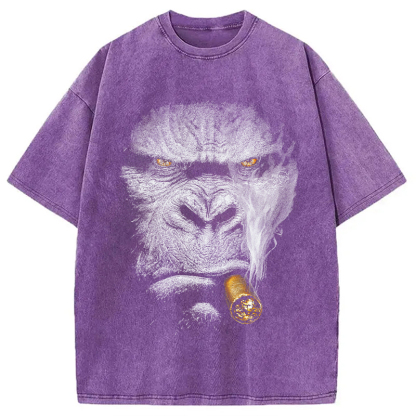 Smoking Gorilla Washed T-Shirt