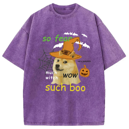 Halloween Doge Washed T-Shirt