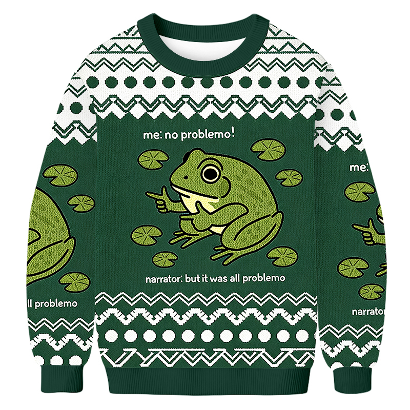 Tokyoviva No Problem Frog Ugly Sweatshirt