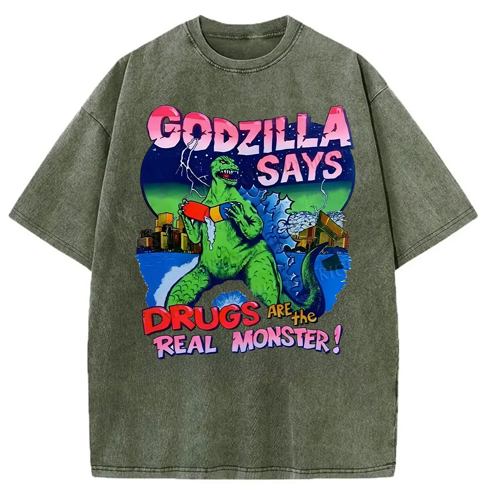 Godzilla Says Washed T-Shirt