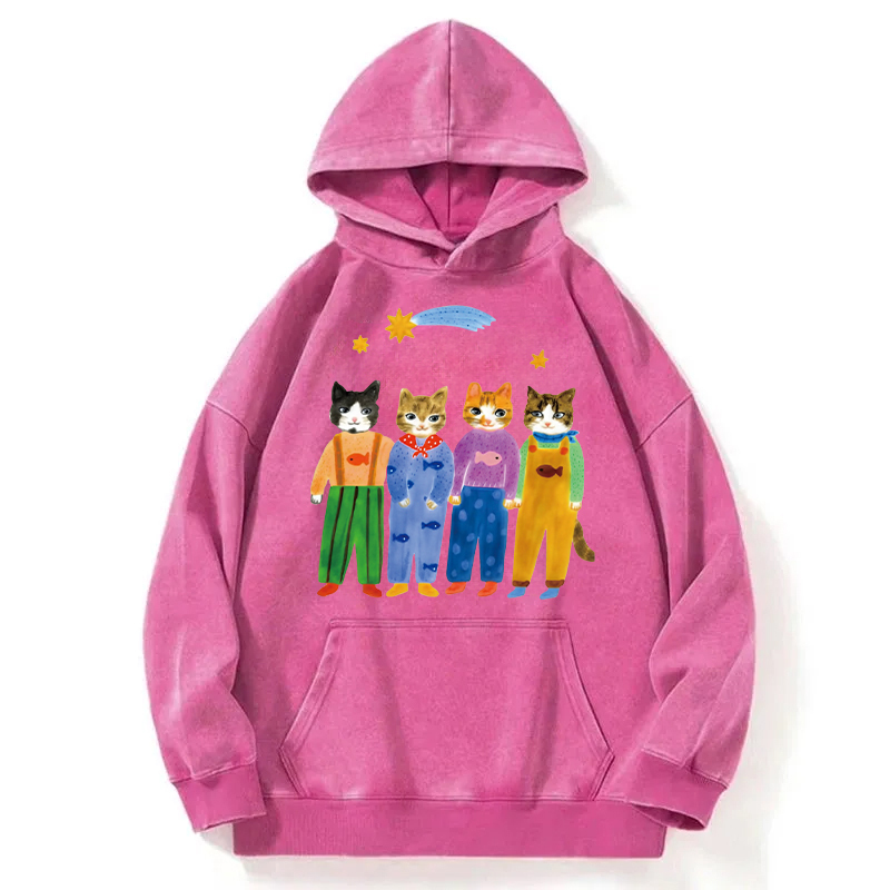 Childlike Cat Washed Hoodie