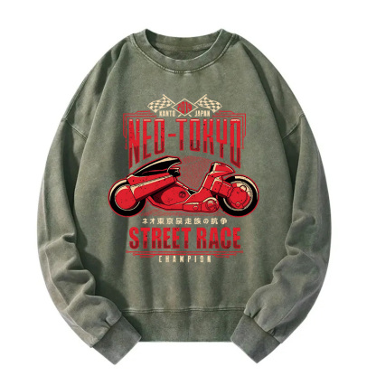 Neo Tokyo Street Race Washed Sweatshirt