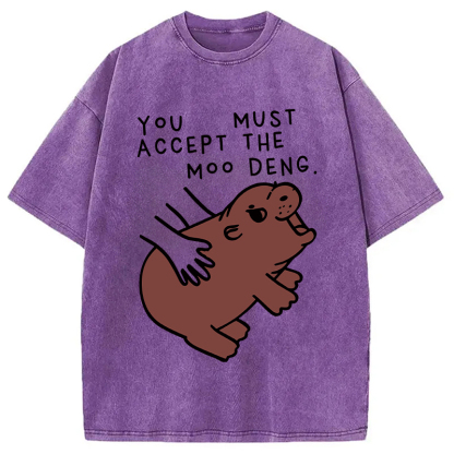 Give You Moo Deng Washed T-Shirt