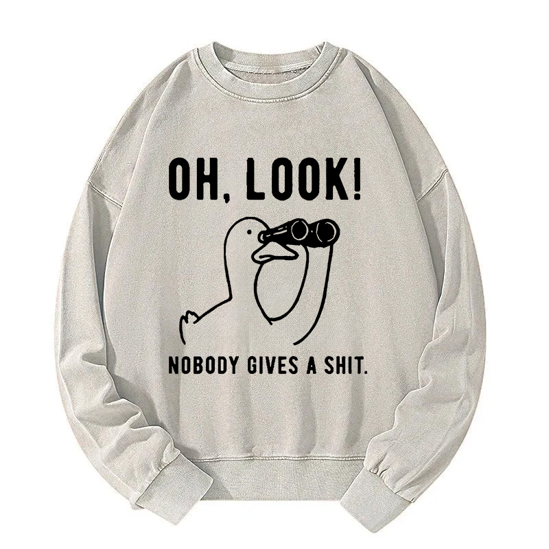 No One Cares About The Duck Washed Sweatshirt
