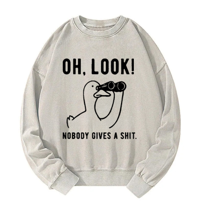 No One Cares About The Duck Washed Sweatshirt