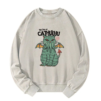The Call Of Cathuluhu Washed Sweatshirt