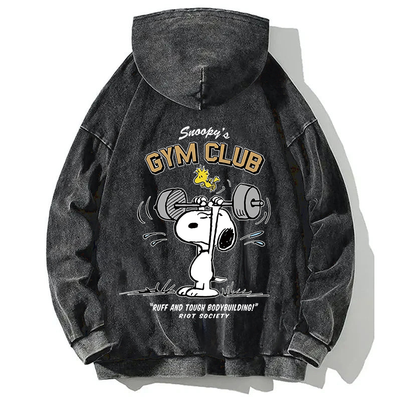 Gym Club Back Washed Hoodie