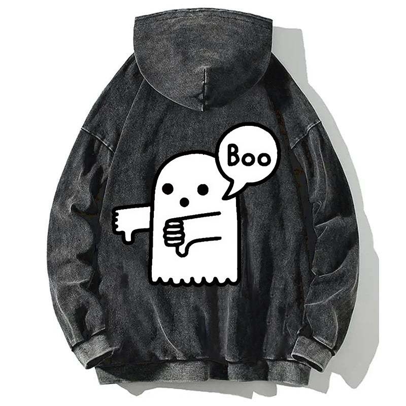 Ghost of Disapproval Back Washed Hoodie