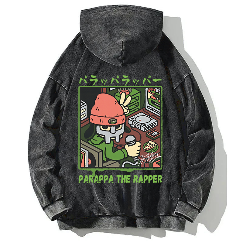PaRappa the Rapper MF DOOM Back Washed Hoodie