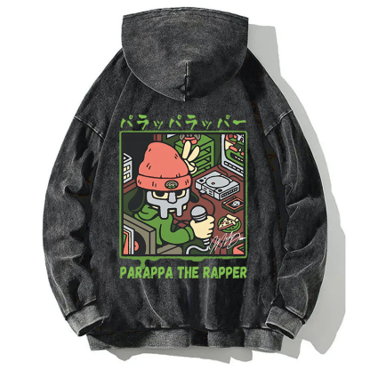 PaRappa the Rapper MF DOOM Back Washed Hoodie