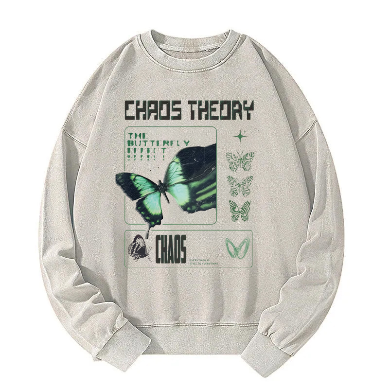 Beautiful Butterfly Chaos Washed Sweatshirt
