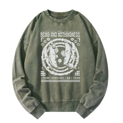 Being and Nothingness Washed Sweatshirt