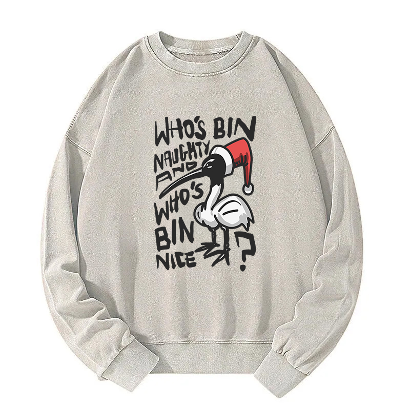 Christmas Bin Chicken Washed Sweatshirt