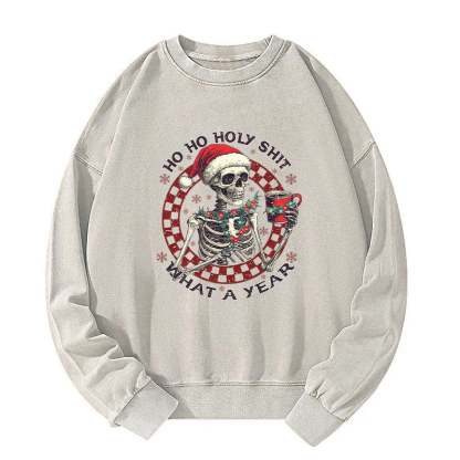 Skeleton Christmas Washed Sweatshirt