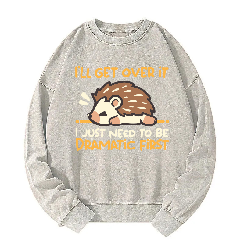 Dramatic Hedgehog Washed Sweatshirt