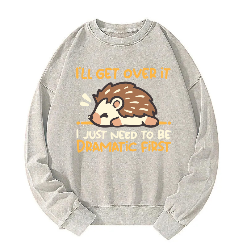 Dramatic Hedgehog Washed Sweatshirt
