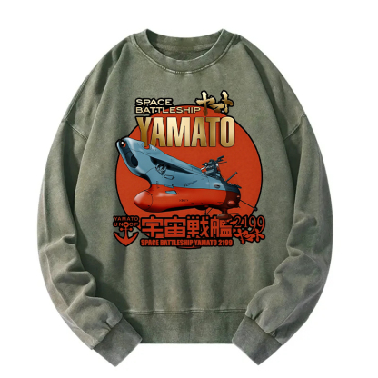 Space Battleship Yamato Washed Sweatshirt