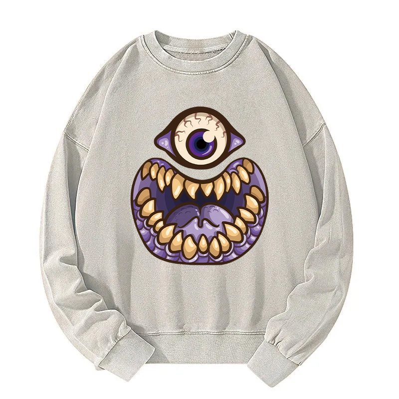 One-Eyed People Eater Washed Sweatshirt