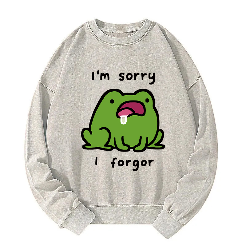 Dementia Frog Washed Sweatshirt