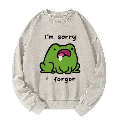 Dementia Frog Washed Sweatshirt