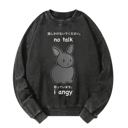 No Talk I Angy Washed Sweatshirt