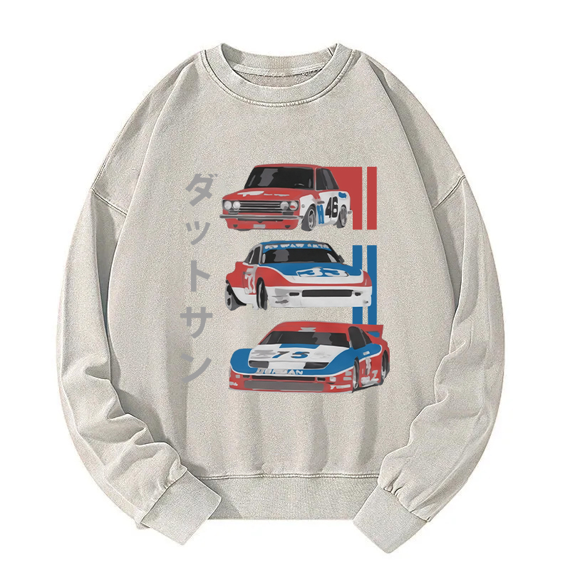 Datsun Japanese Racing Generations Washed Sweatshirt