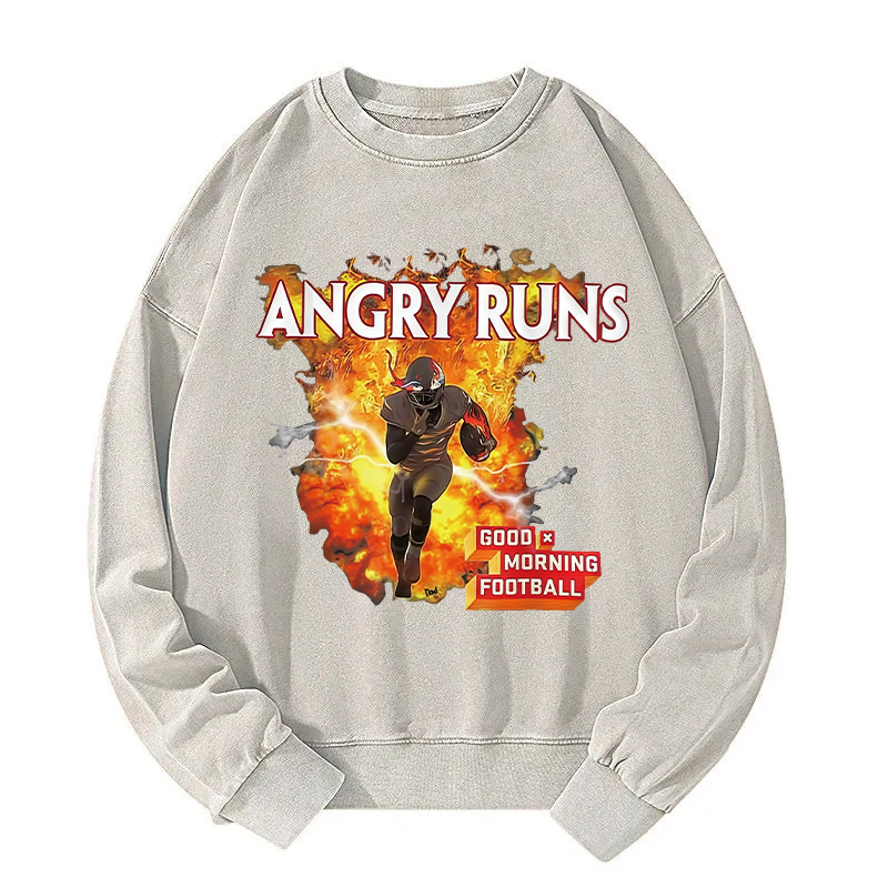 Angry Runs Active Washed Sweatshirt