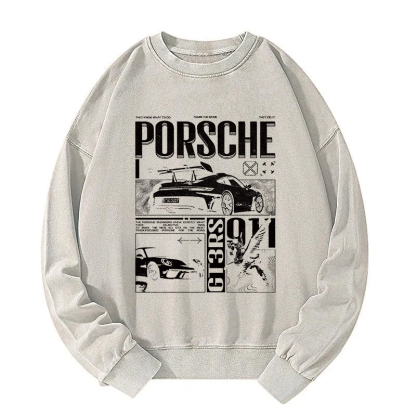 Vintage Racing Auto GT Retro Washed Sweatshirt