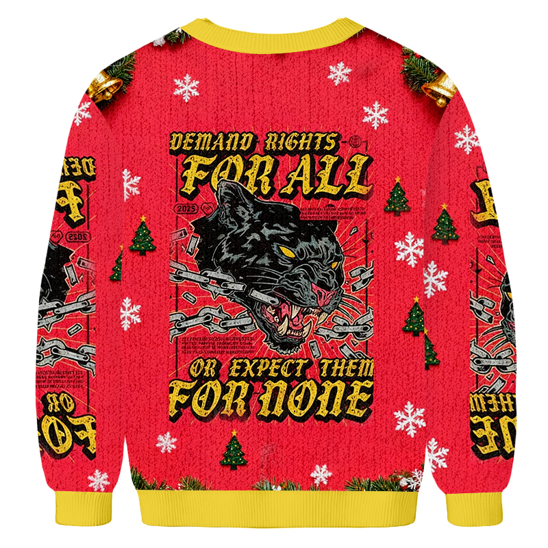 Baddieca Everyone Has The Right Christmas Ugly Sweatshirt