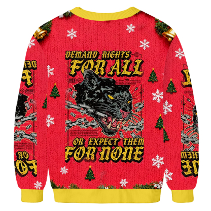 Baddieca Everyone Has The Right Christmas Ugly Sweatshirt