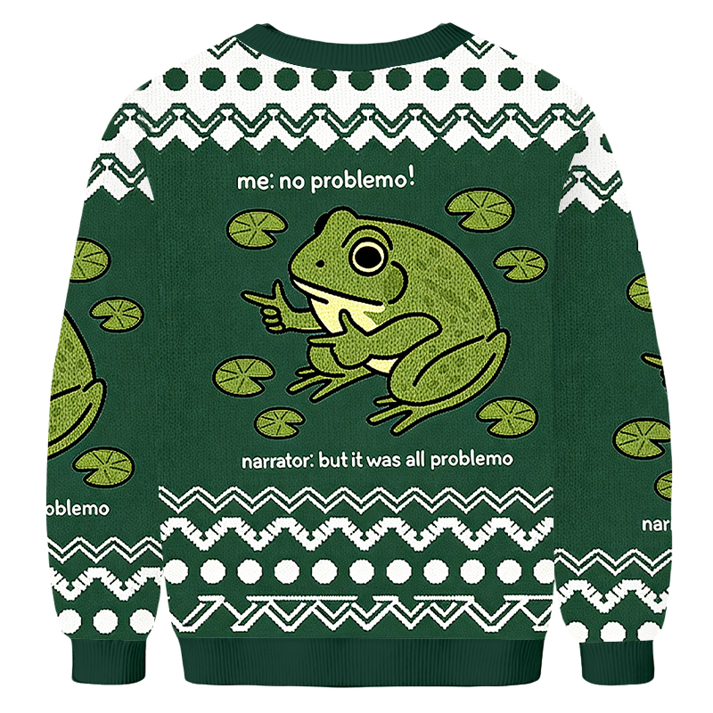 Baddiecat No Problem Frog Ugly Sweatshirt