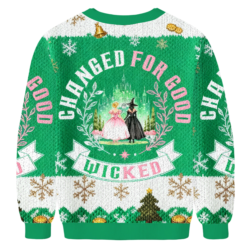 Baddiecat Changed For Good Wicked Christmas Ugly Sweatshirt