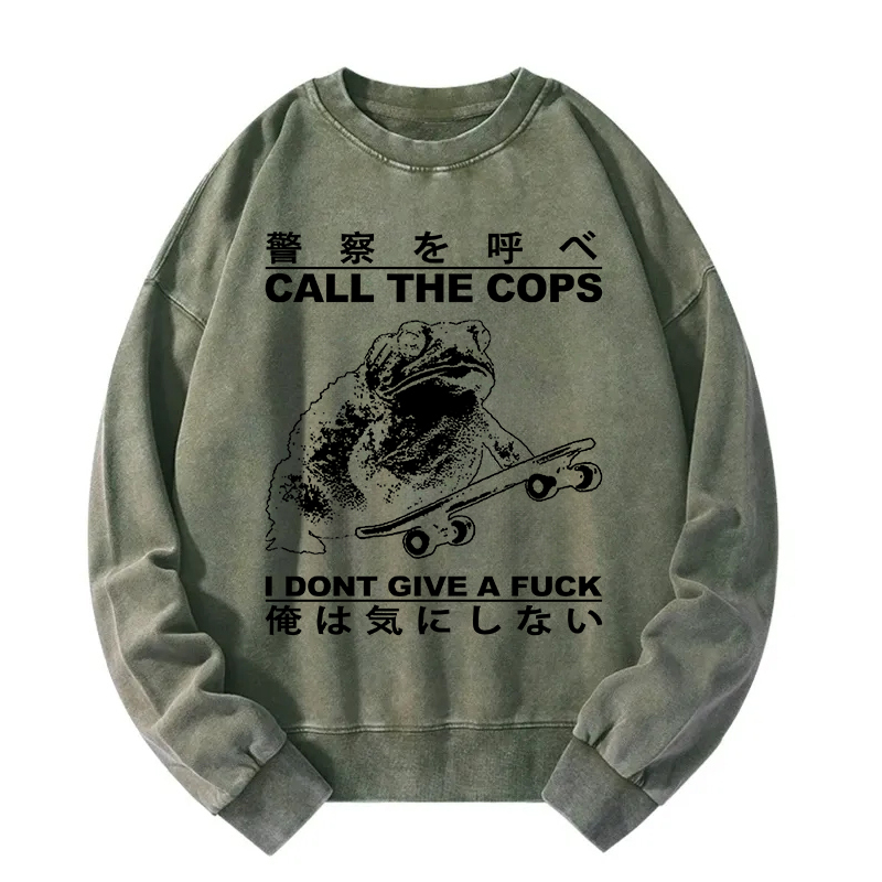 I Don't Care Washed Sweatshirt