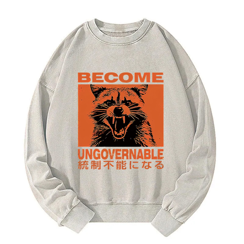 Ungovernable Raccoon Washed Sweatshirt